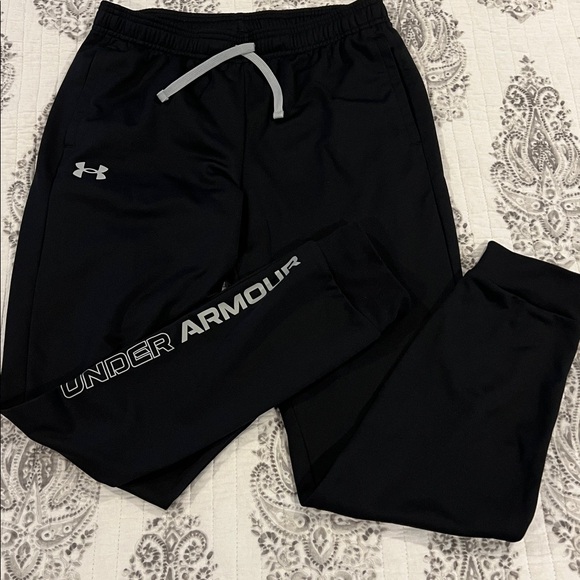 Under Armour Kids Black Joggers with Logo - Picture 1 of 7